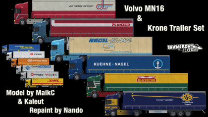 Volvo MN16 with Krone trailers